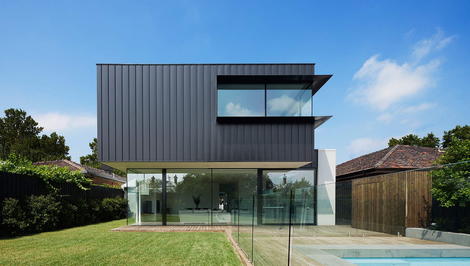 example of completed high end home extension by C.Kairouz Architects in Northcote